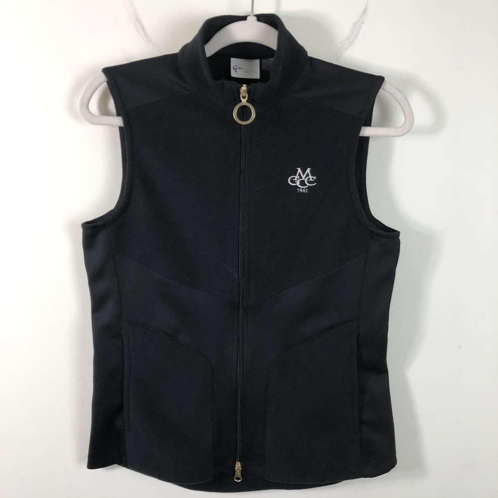 Greg Norman Maryland Golf & Country Club 1961 Golf Vest Women's Sz S Black